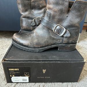 Frye Veronica Bootie Black Distressed
